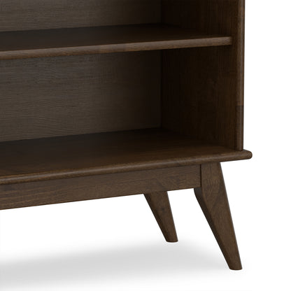 Walnut Brown | Draper Mid Century Low Bookcase