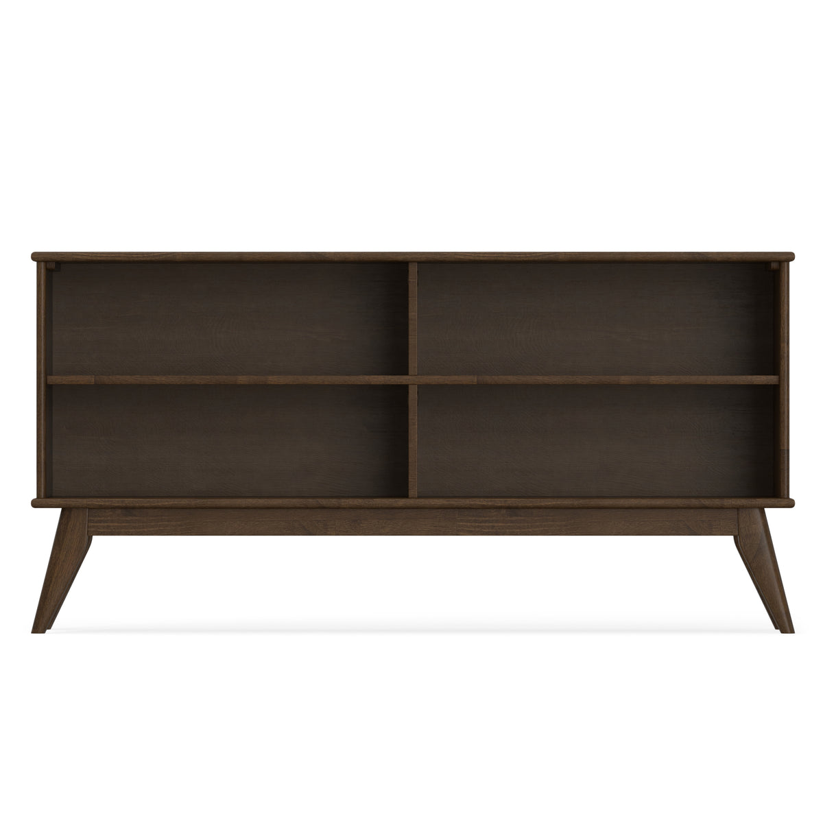 Walnut Brown | Draper Mid Century Low Bookcase