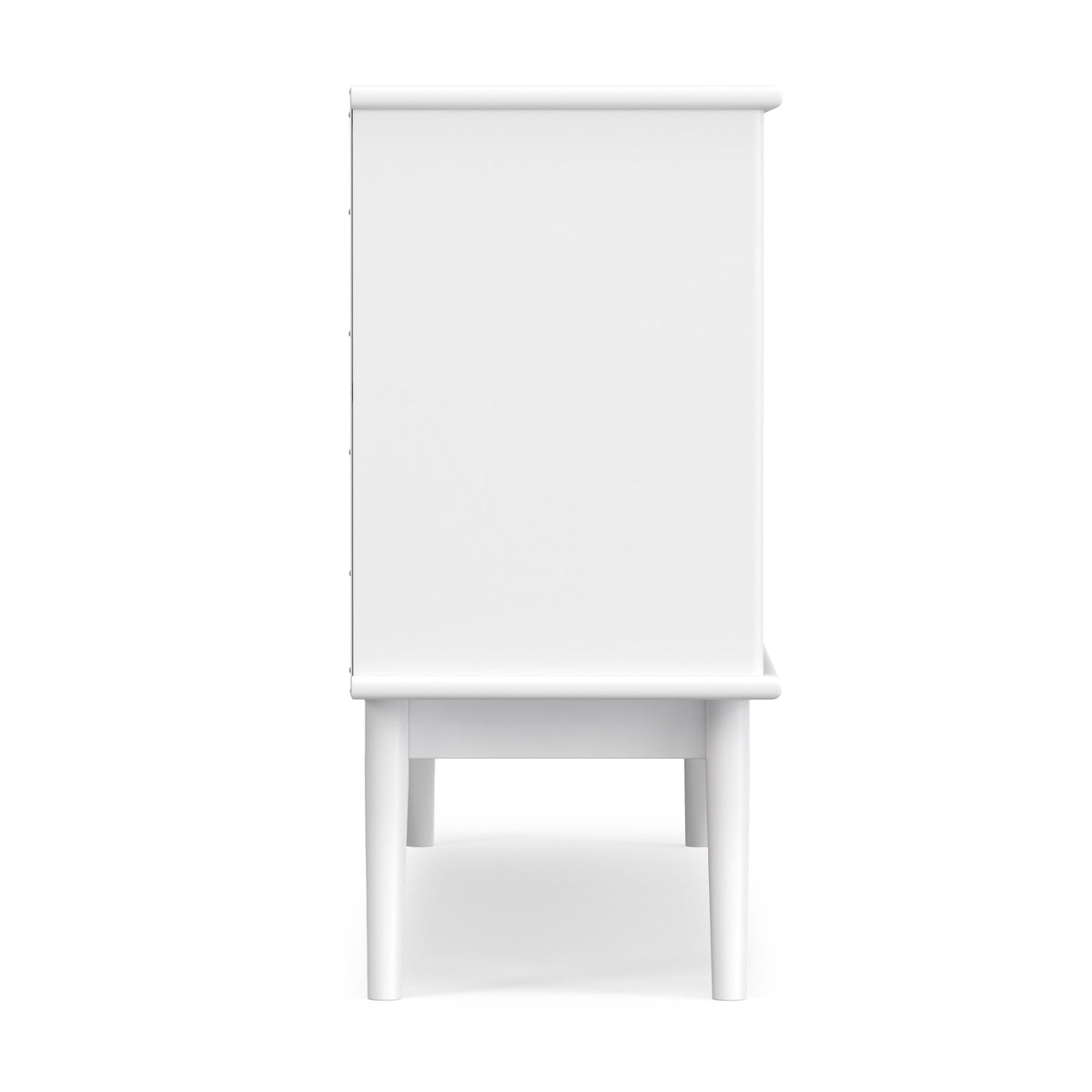White | Draper Mid Century Low Bookcase