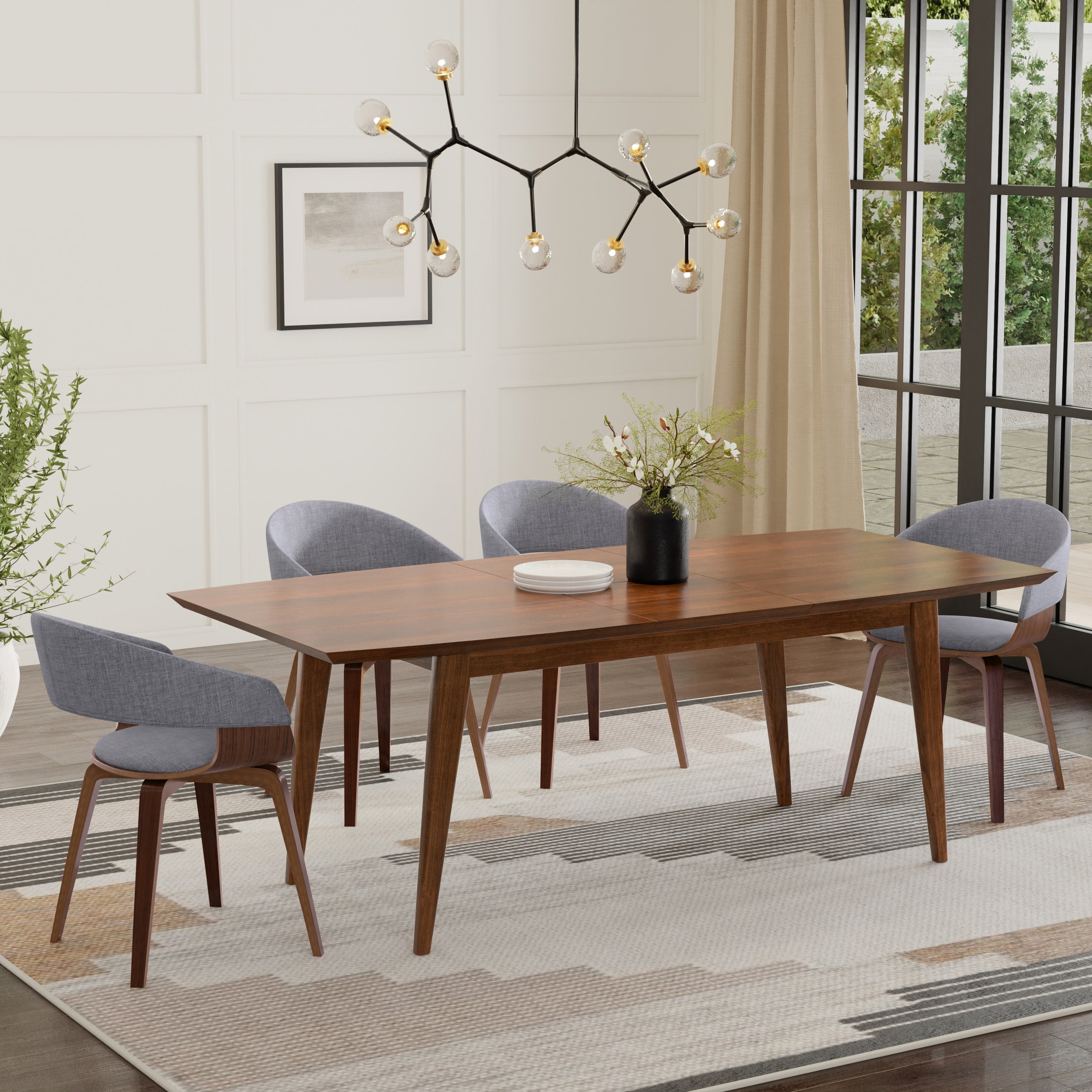 Mid Century Extendable Dining Table | Draper Dining Table – Simpli