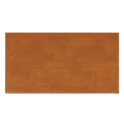 Teak Brown | Draper 28 inch Bedside Table with 2 Drawers and Top Shelf