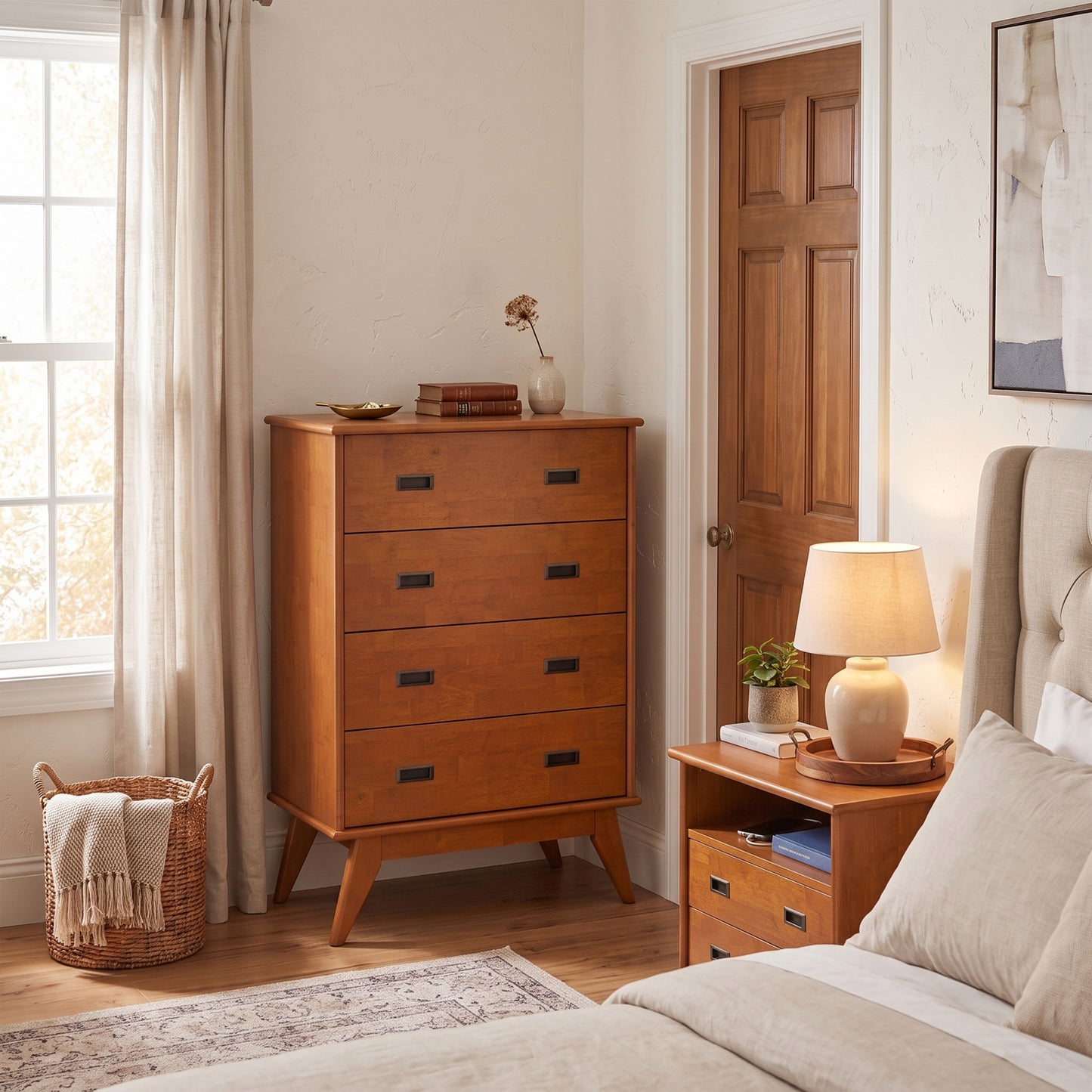 Teak Brown | Draper 30 inch 4 Drawer Dresser
