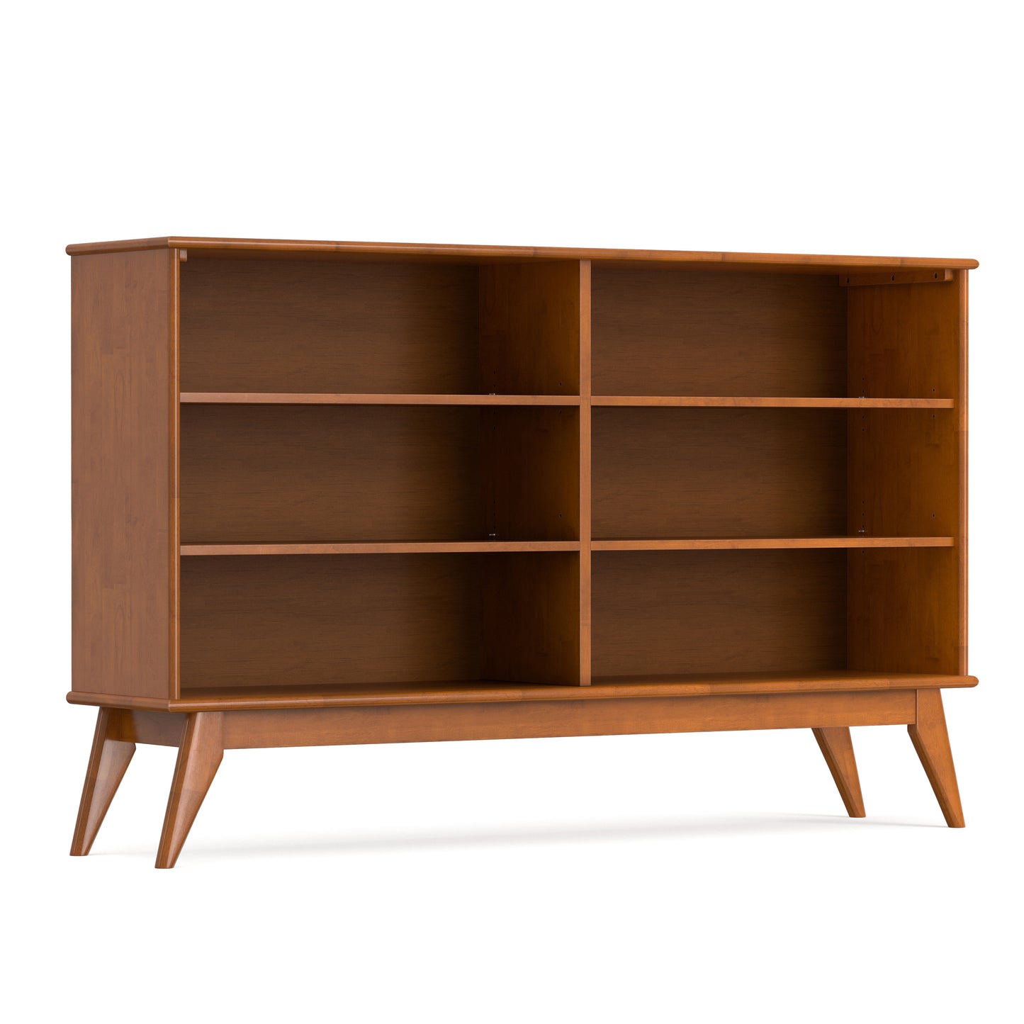 Teak Brown | Draper 6 Shelf Bookcase