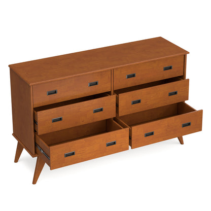 Teak Brown | Draper 58 inch 6 Drawer Dresser