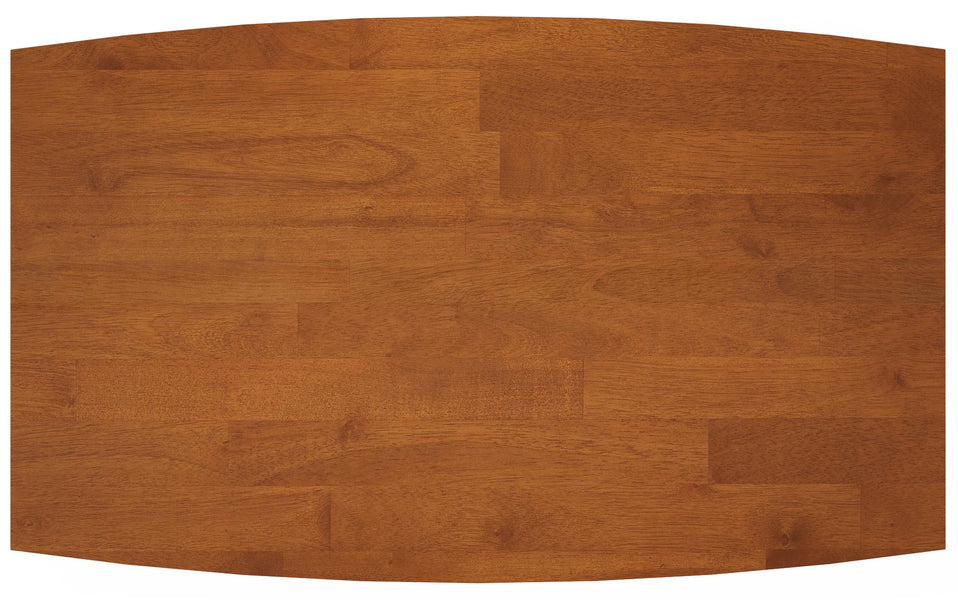 Teak Brown Solid Wood - Rubber | Draper Mid Century Rectangular Dining Table