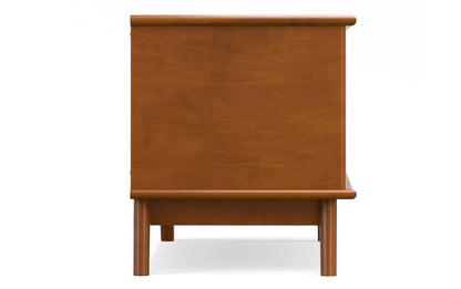 Teak Brown | Draper Mid-Century Flip-Down Storage Bench
