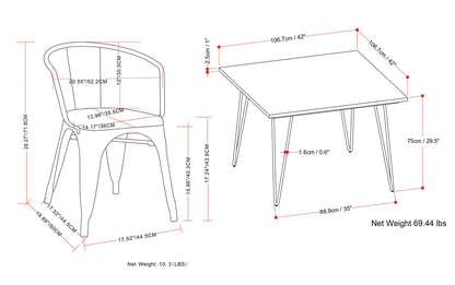 Larkin / Hunter 5 Pc Dining Set in Mango