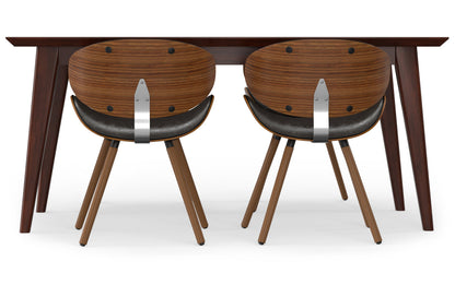 Distressed Brown Distressed Vegan Leather | Marana / Draper 5-Piece Dining Set