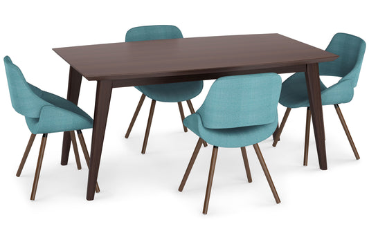 Turquoise Blue| Malden / Draper 5 Pc Dining Set