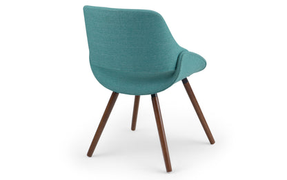 Turquoise Blue Without Woodback | Malden V 7 Piece Dining Set