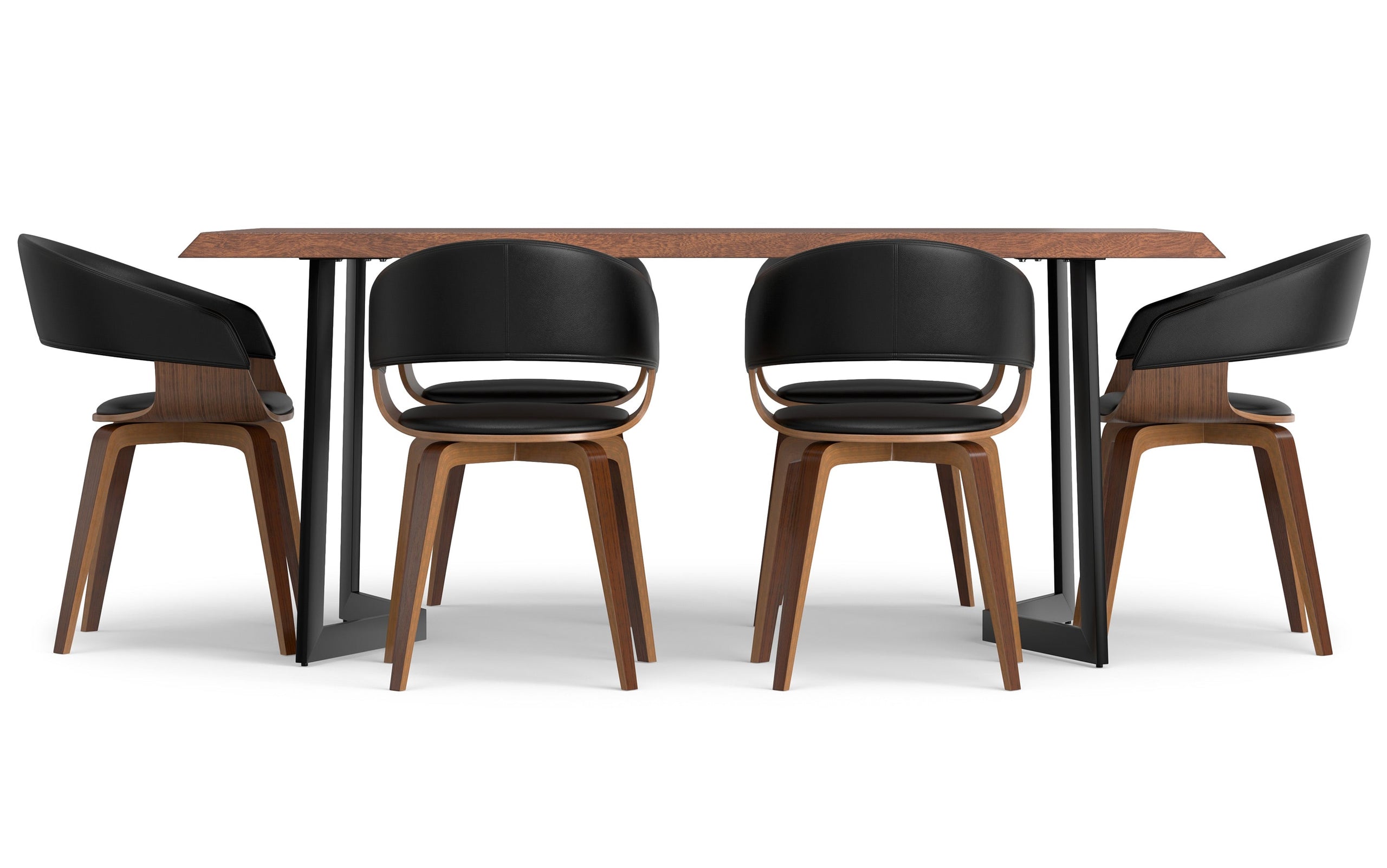 Black vegan Leather | Lowell 7 Piece Dining Set