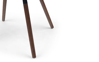 Denim Blue Linen Style Fabric | Malden / Draper 5 Pc Dining Set With Wood Back Chair