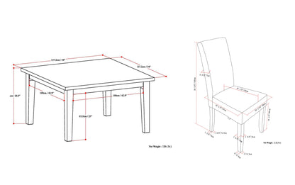 Distressed Black Distressed Vegan Leather | Acadian 9 Piece Dining Set
