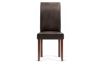 Distressed Brown Distressed Vegan Leather | Acadian 9 Piece Dining Set