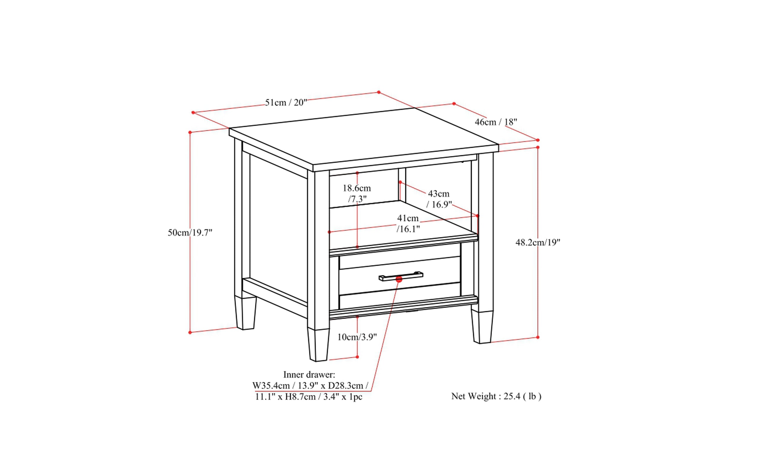 Smoky Brown | Ela End Table