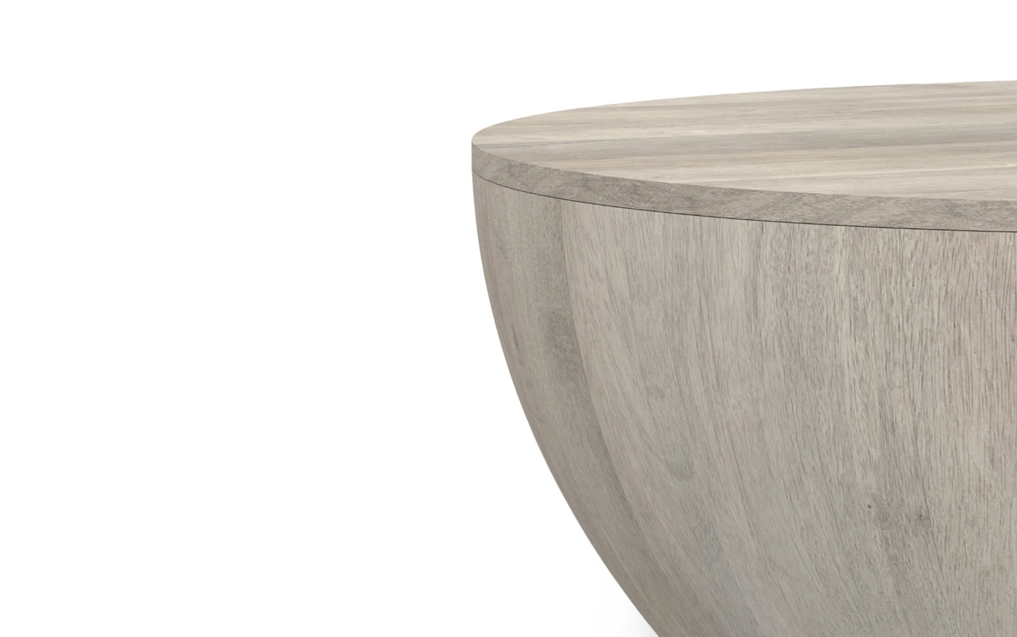 White Wash | Elmbrook Drum Coffee Table
