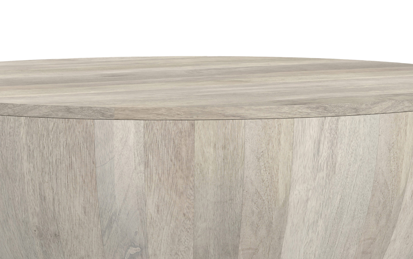 White Wash | Elmbrook Drum Coffee Table