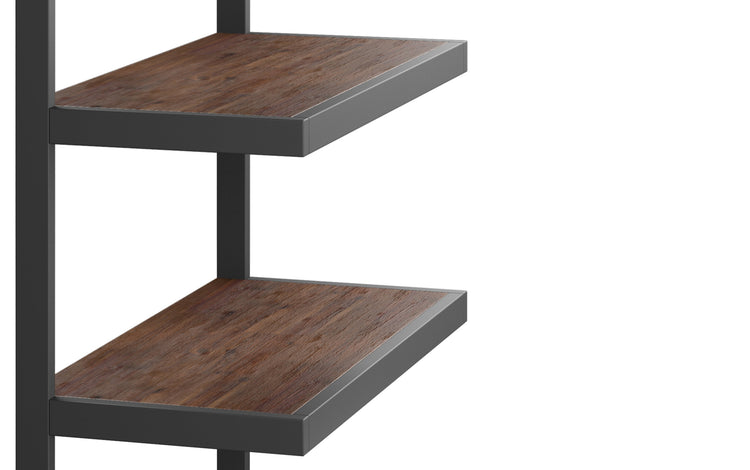 Distressed Charcoal Brown | Erina Bookcase