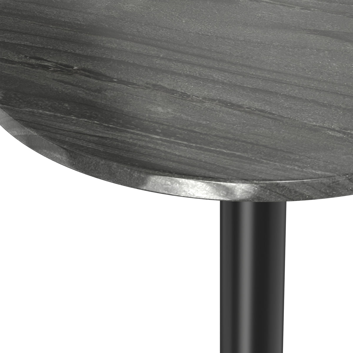Grey Marble/Black/Silver | Evans Marble Side Table