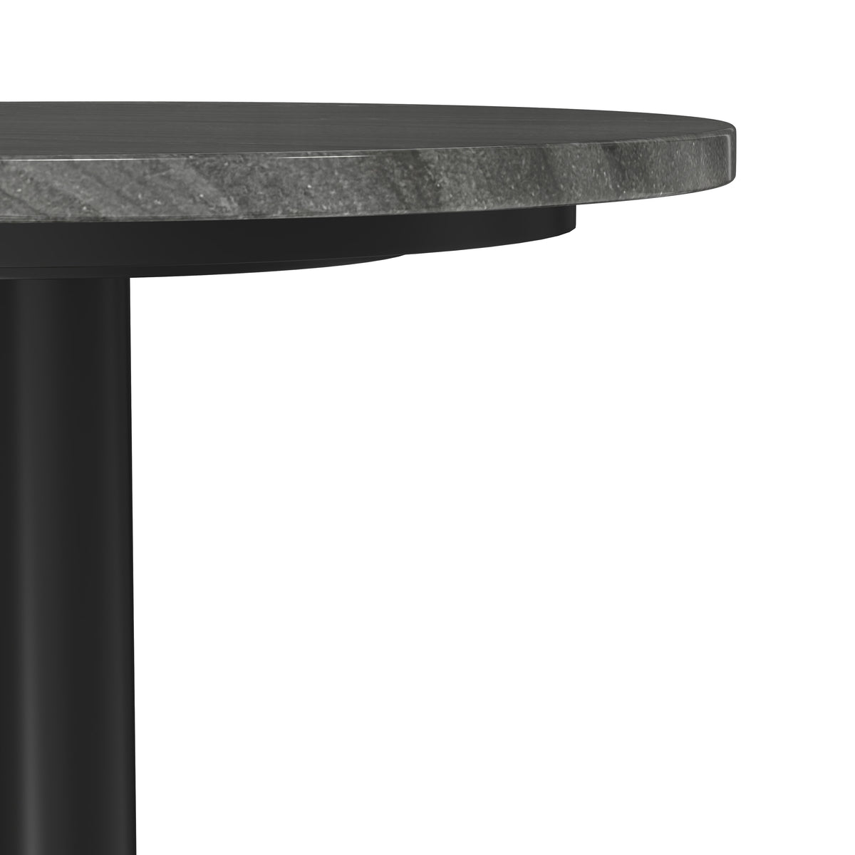Grey Marble/Black/Silver | Evans Marble Side Table
