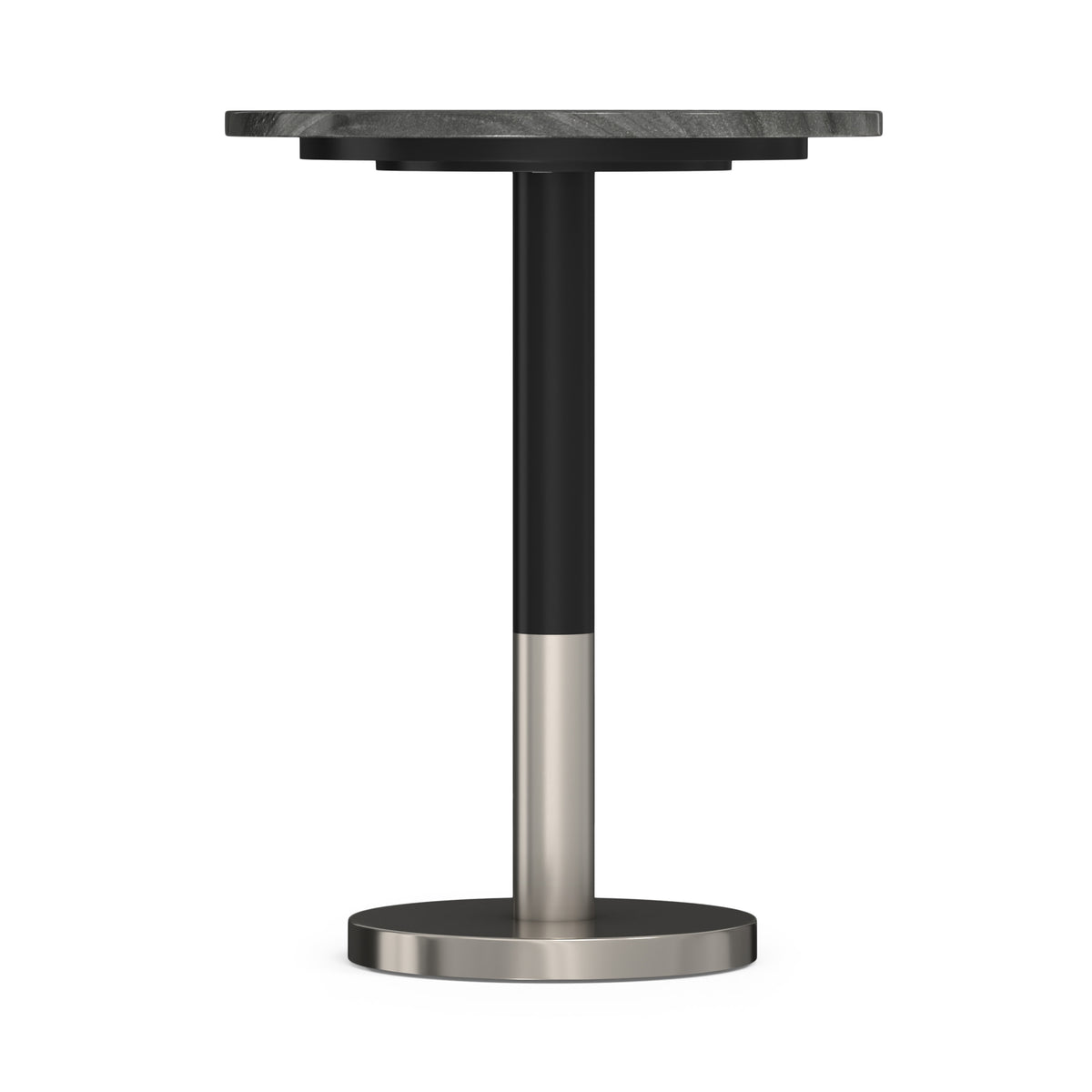 Grey Marble/Black/Silver | Evans Marble Side Table