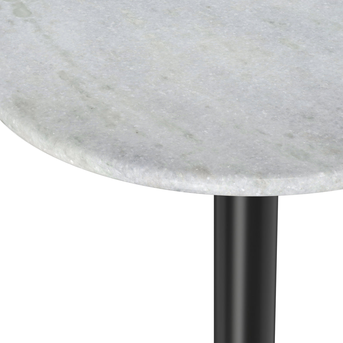 White Marble/Black/Gold | Evans Marble Side Table