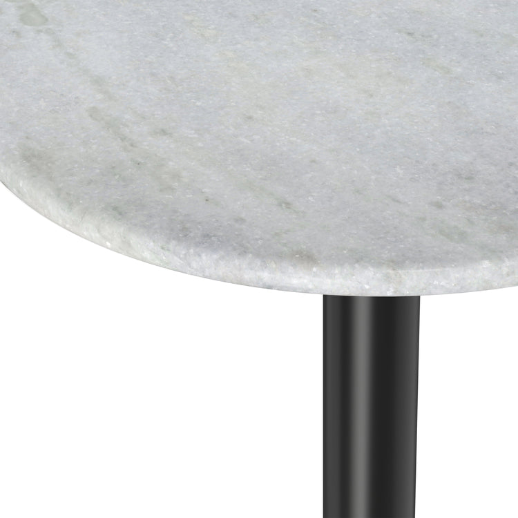 White Marble/Black/Gold | Evans Marble Side Table