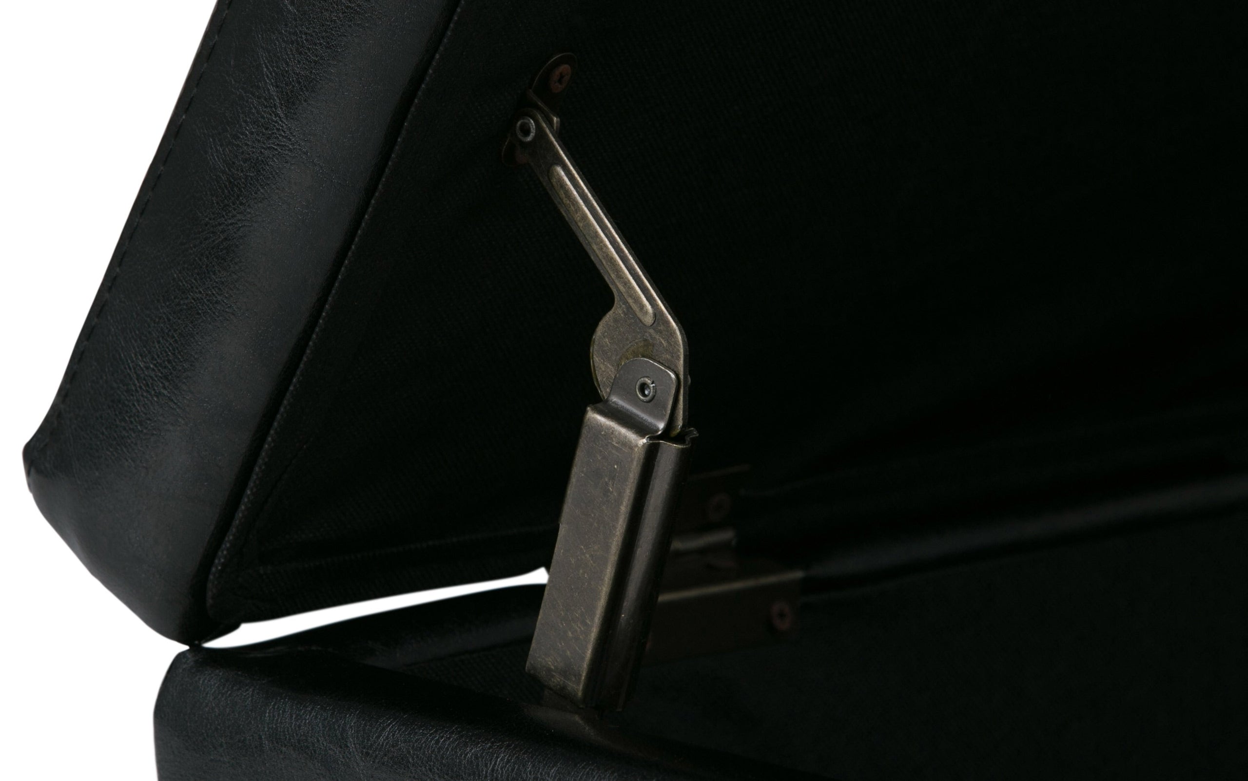 Midnight Black Vegan Leather | Avalon Storage Ottoman in Vegan Leather