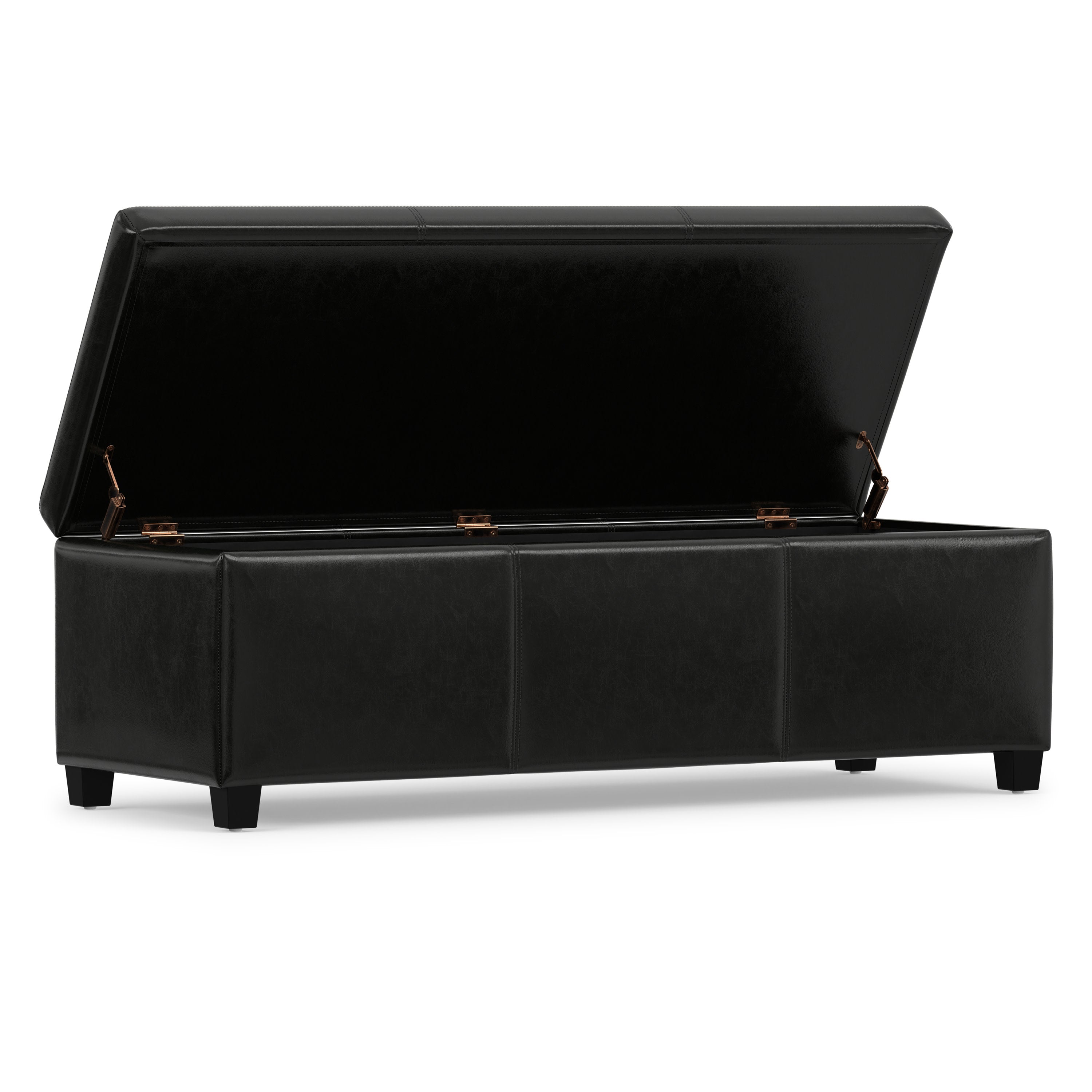 Large Rectangular Storage Ottoman | Avalon Ottoman Bench – Simpli Home