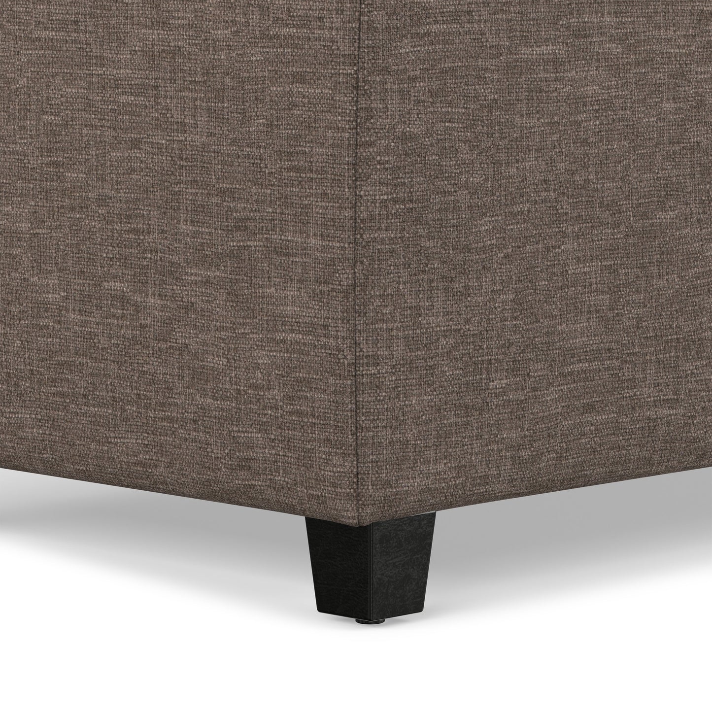 Fawn Brown Linen Style Fabric | Avalon Storage Ottoman in Linen