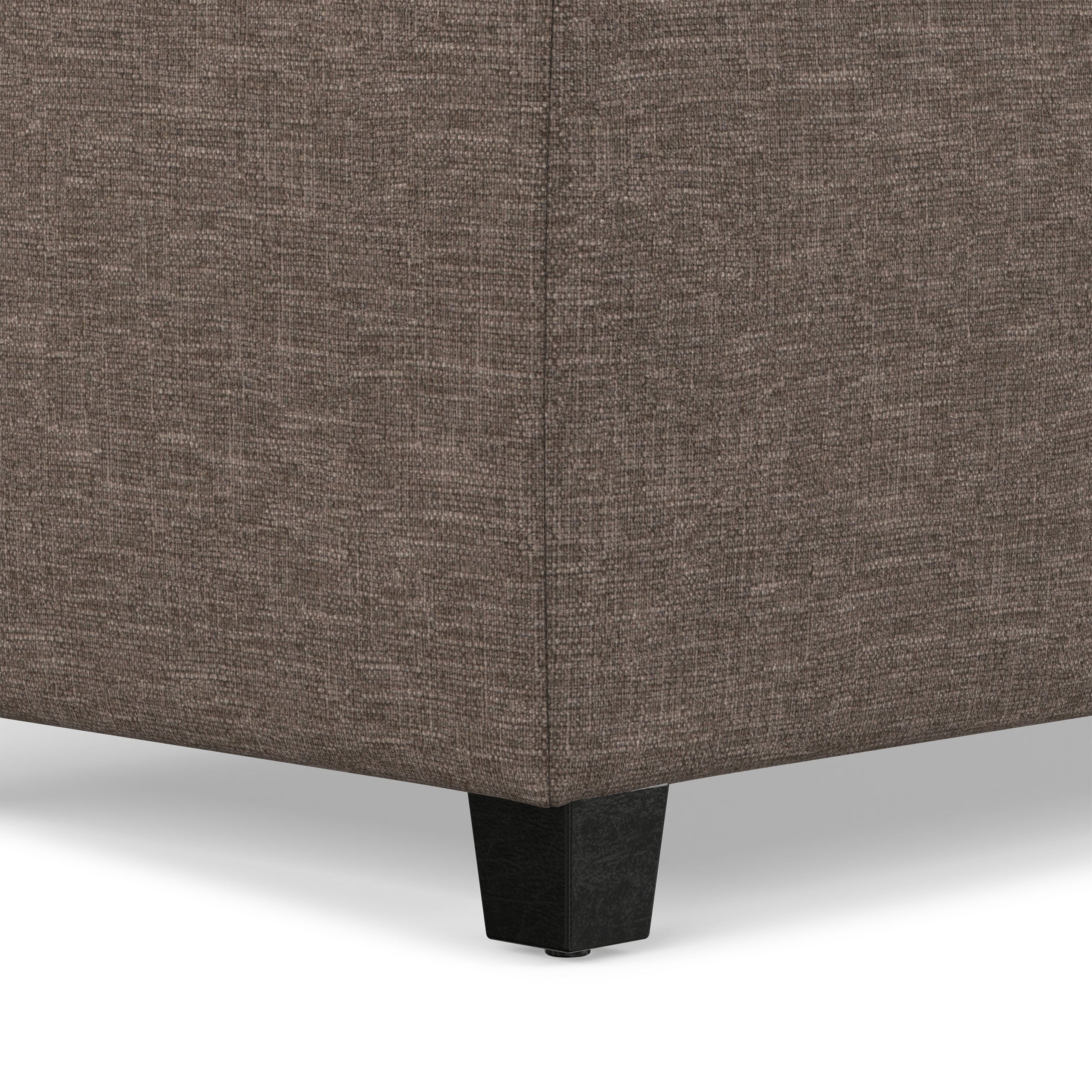 Fawn Brown Linen Style Fabric | Avalon Storage Ottoman in Linen