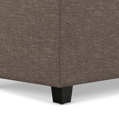 Fawn Brown Linen Style Fabric | Avalon Storage Ottoman in Linen