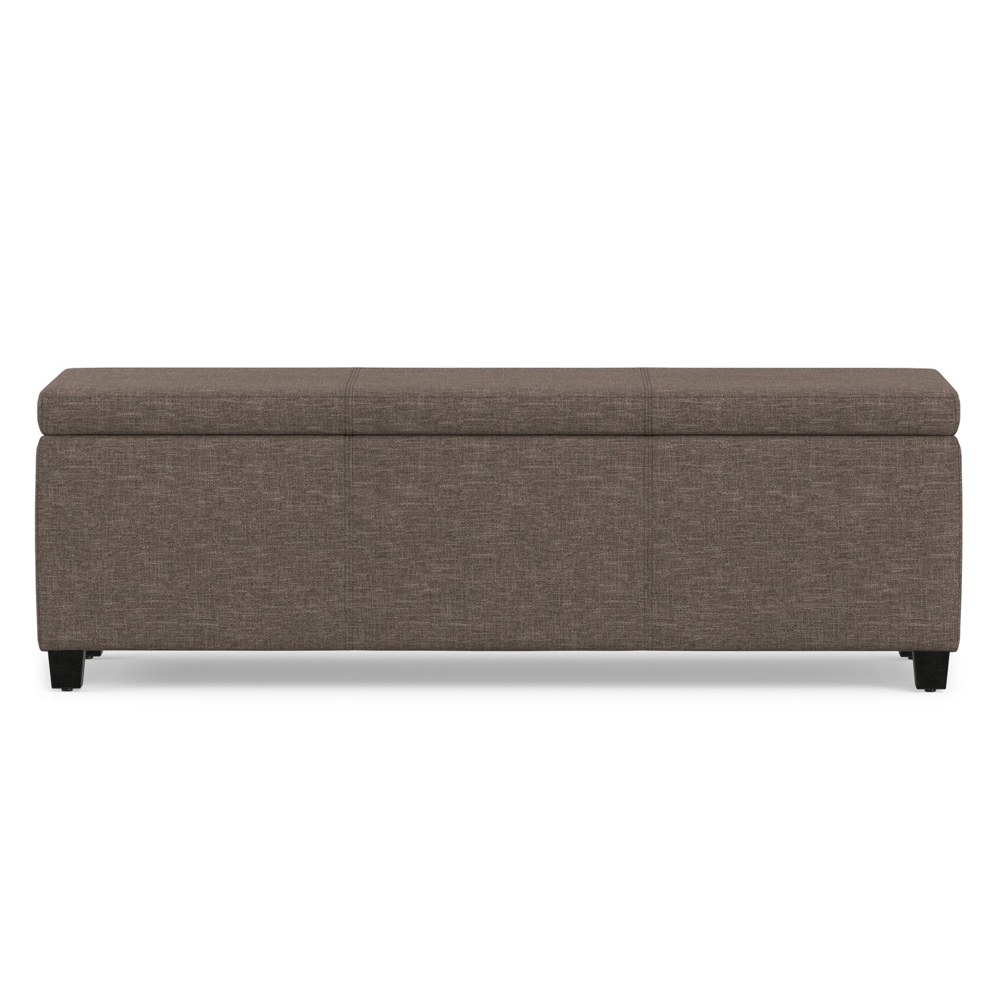 Fawn Brown Linen Style Fabric | Avalon Storage Ottoman in Linen