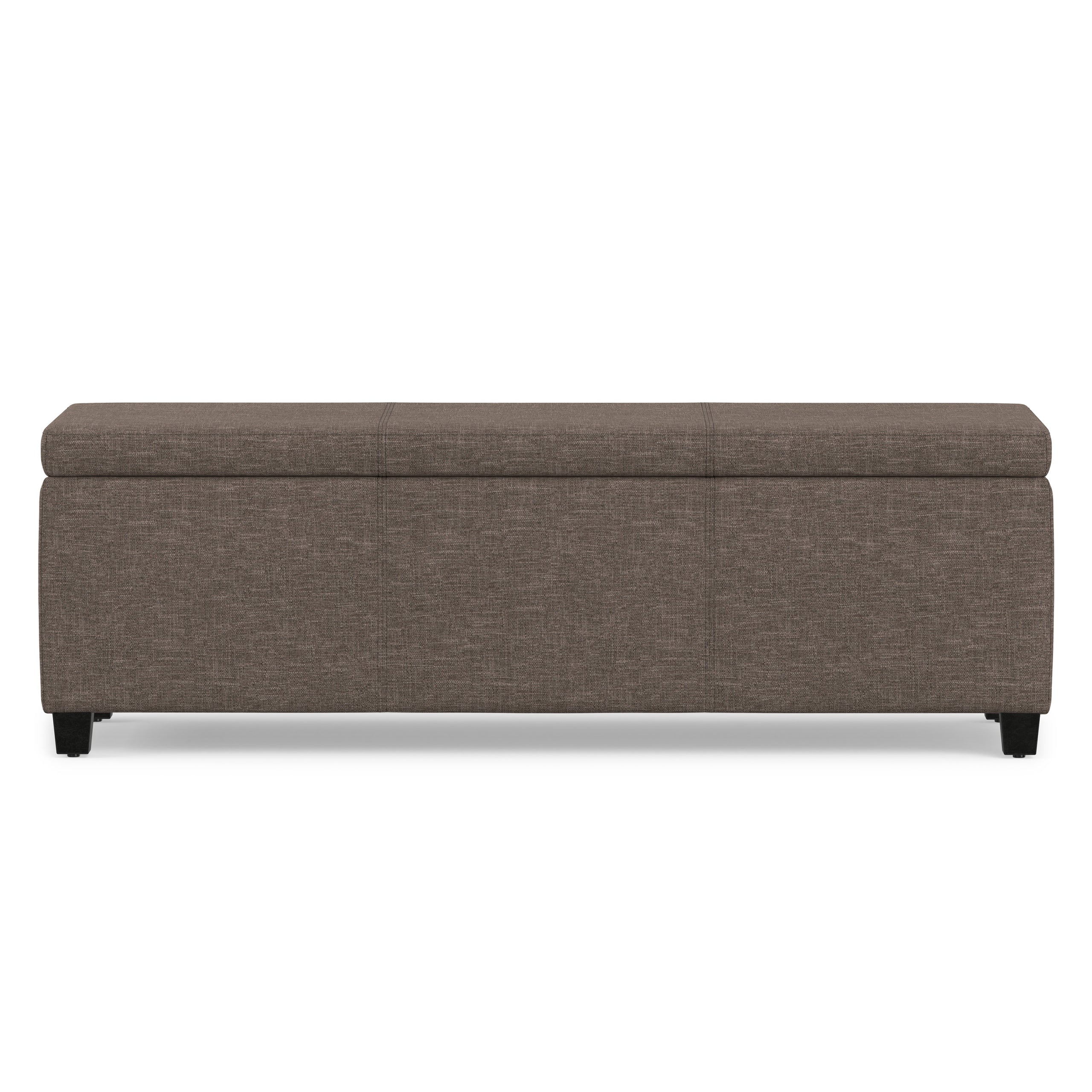 Fawn Brown Linen Style Fabric | Avalon Storage Ottoman in Linen