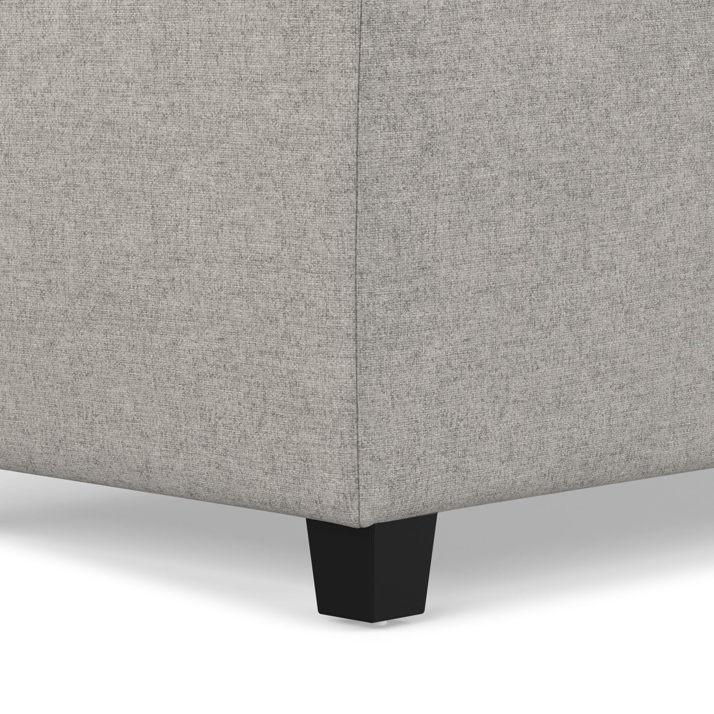 Cloud Grey Linen Style Fabric | Avalon Storage Ottoman in Linen