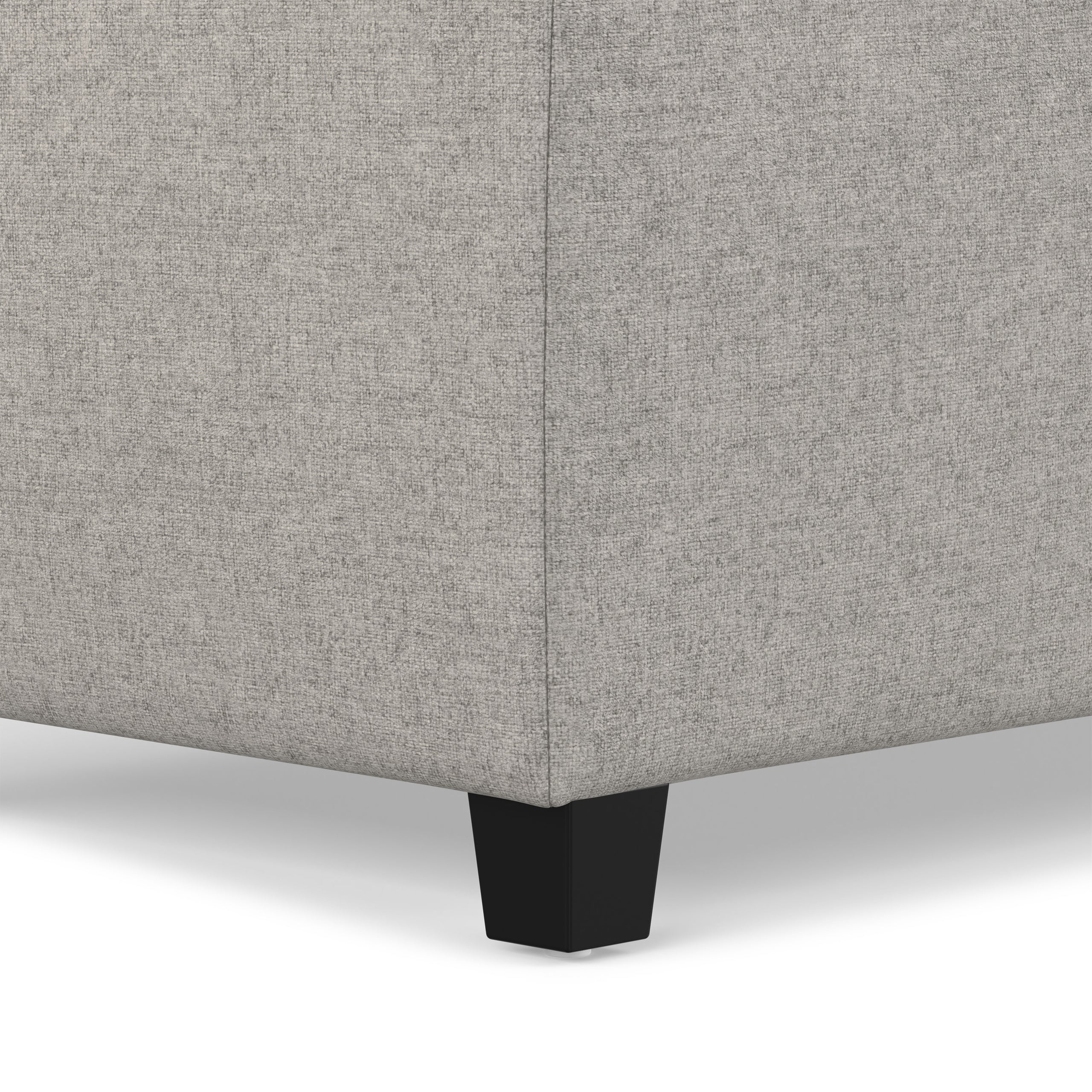 Cloud Grey Linen Style Fabric | Avalon Storage Ottoman in Linen
