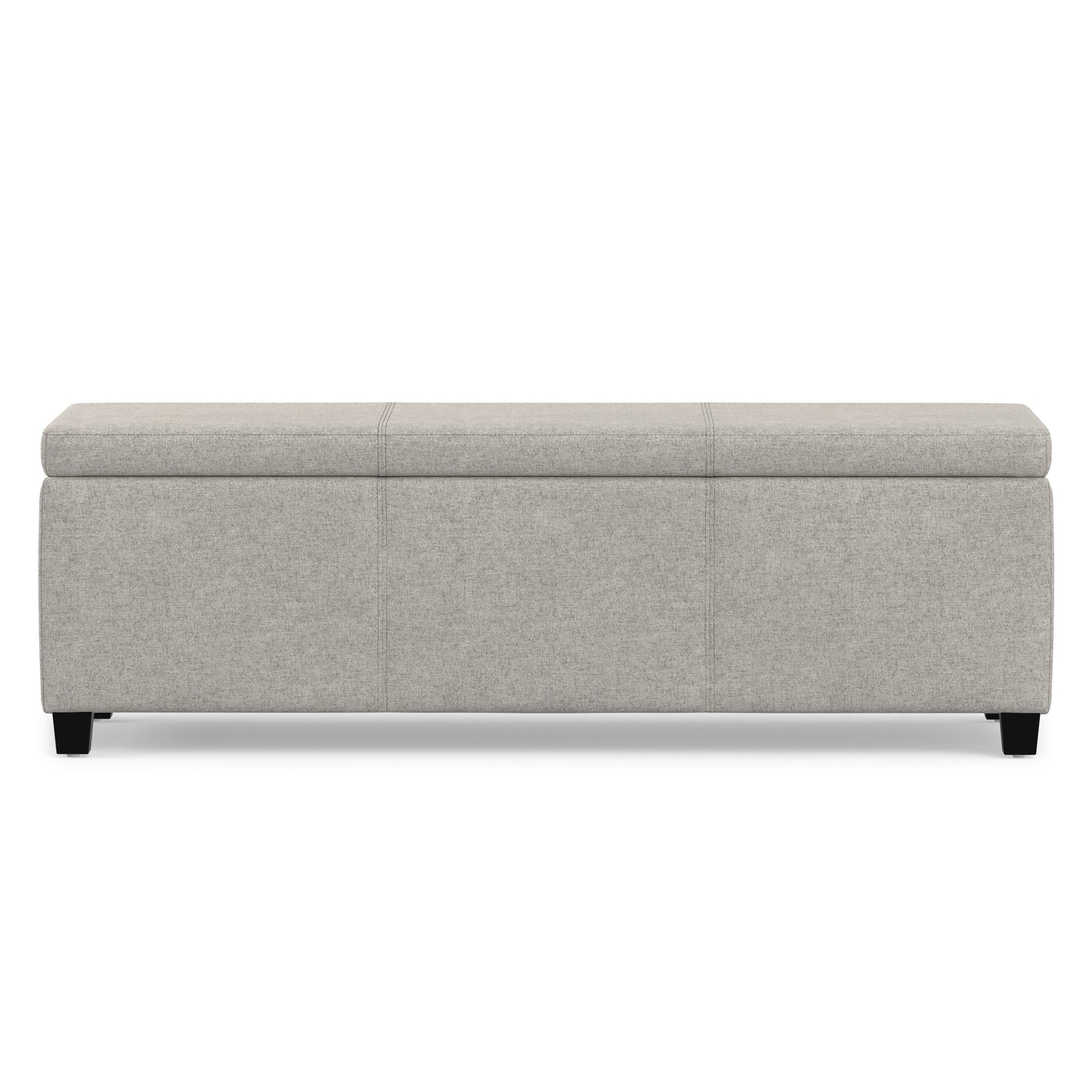 Cloud Grey Linen Style Fabric | Avalon Storage Ottoman in Linen