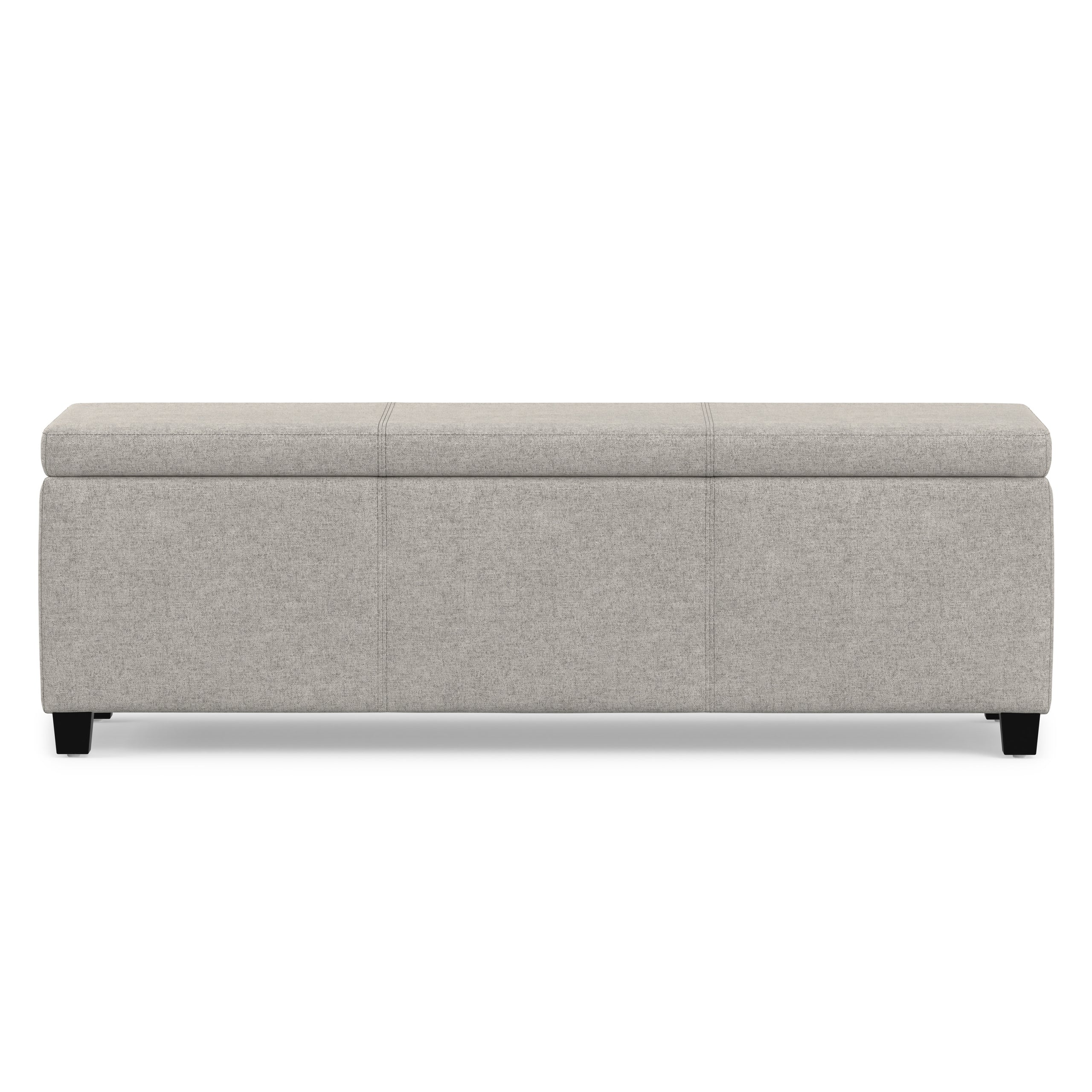 Cloud Grey Linen Style Fabric | Avalon Storage Ottoman in Linen