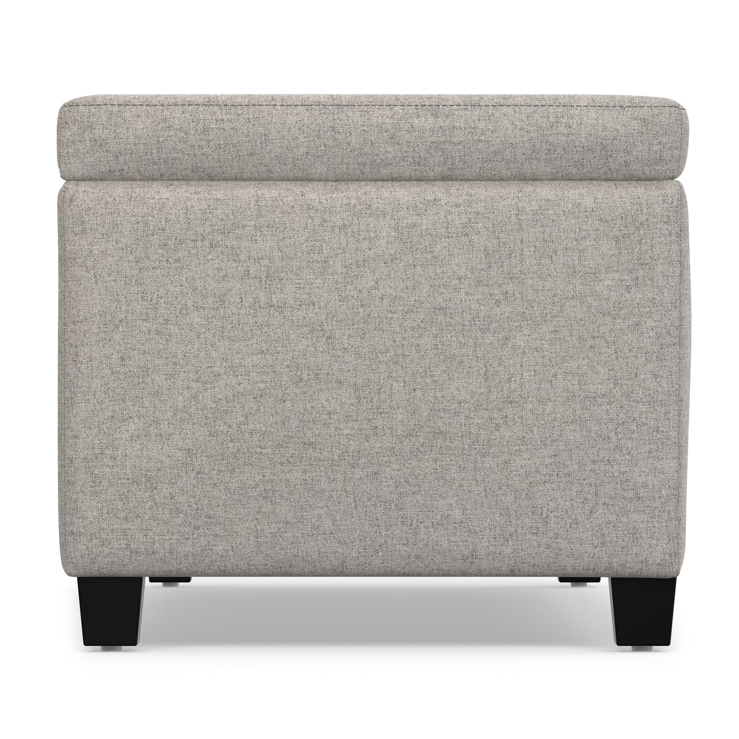 Cloud Grey Linen Style Fabric | Avalon Storage Ottoman in Linen