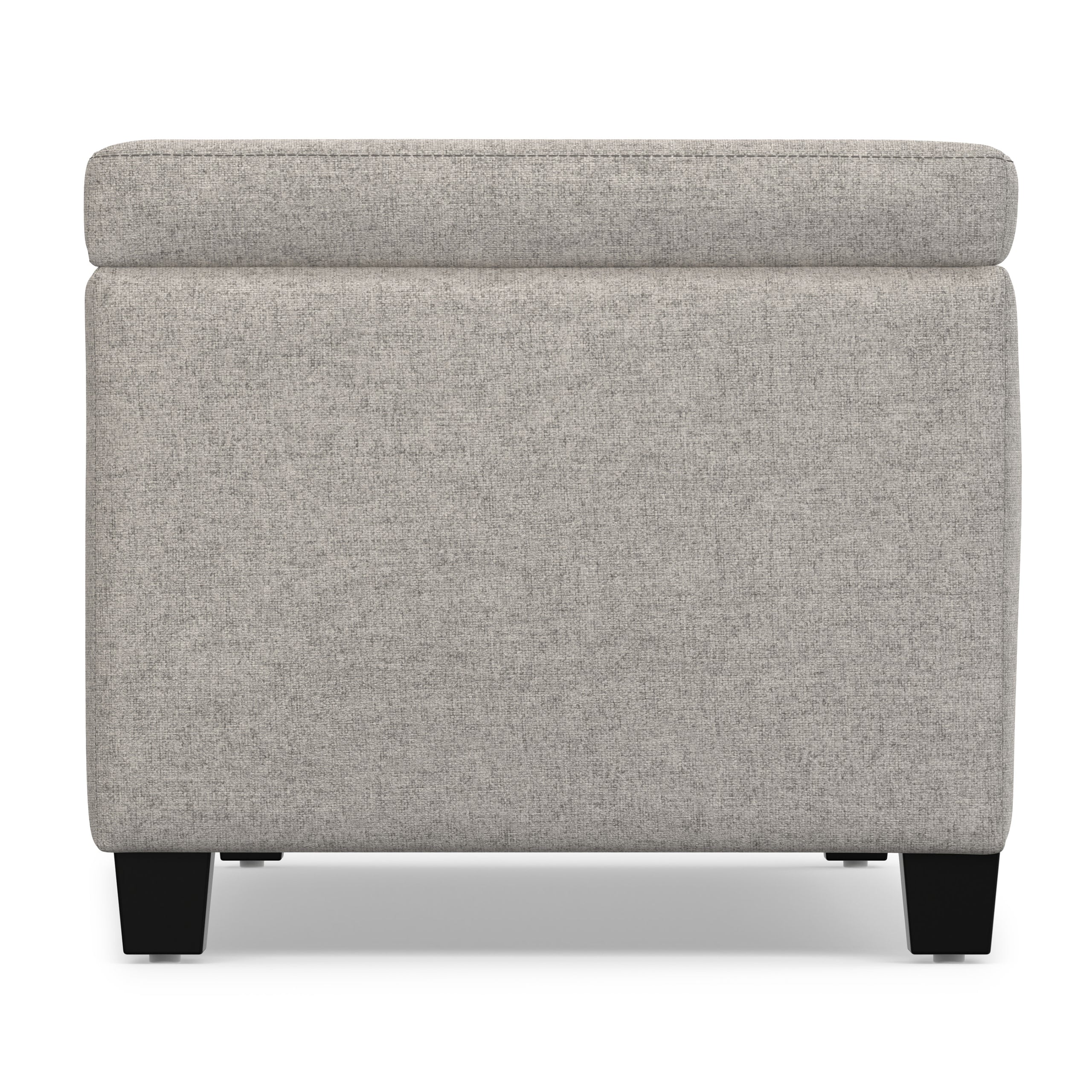 Cloud Grey Linen Style Fabric | Avalon Storage Ottoman in Linen
