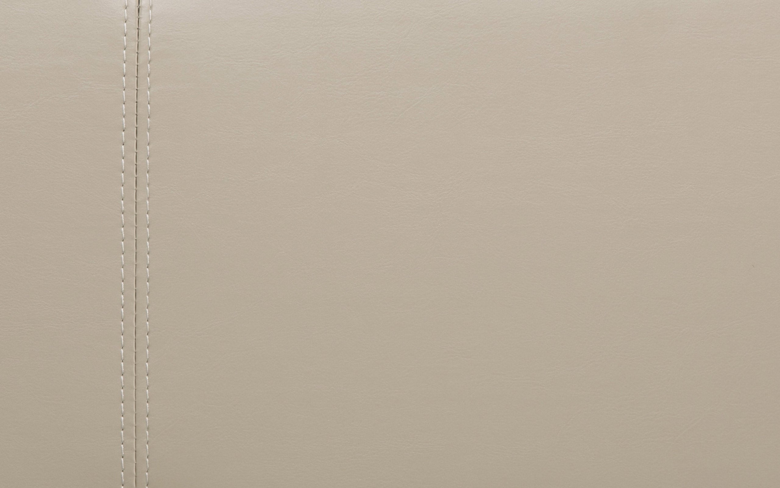 Satin Cream Vegan Leather | Avalon Storage Ottoman in Vegan Leather