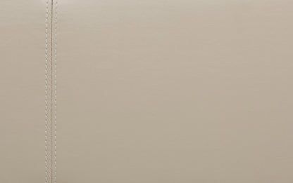 Satin Cream Vegan Leather | Avalon Storage Ottoman in Vegan Leather