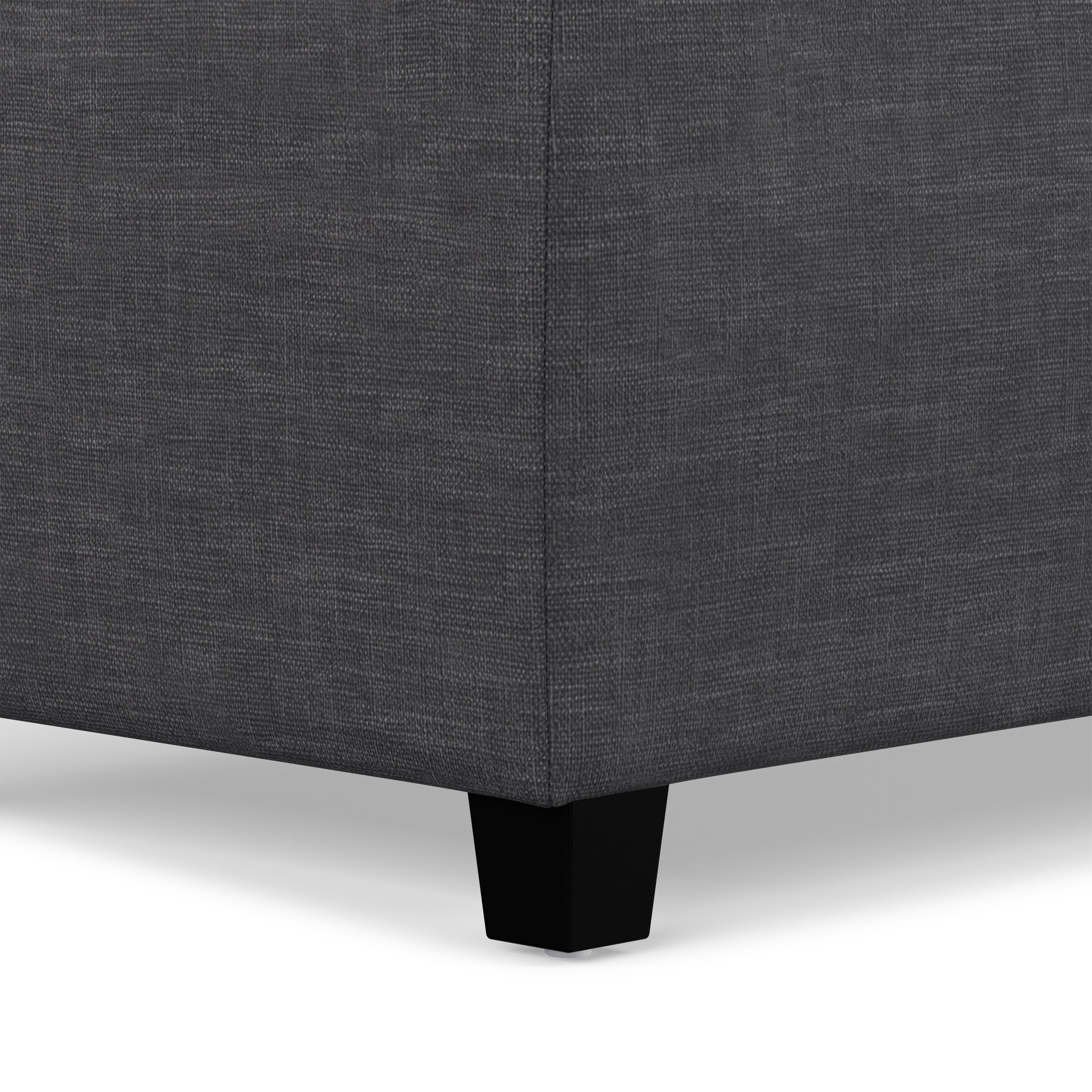 Slate Grey Linen Style Fabric | Avalon Storage Ottoman in Linen
