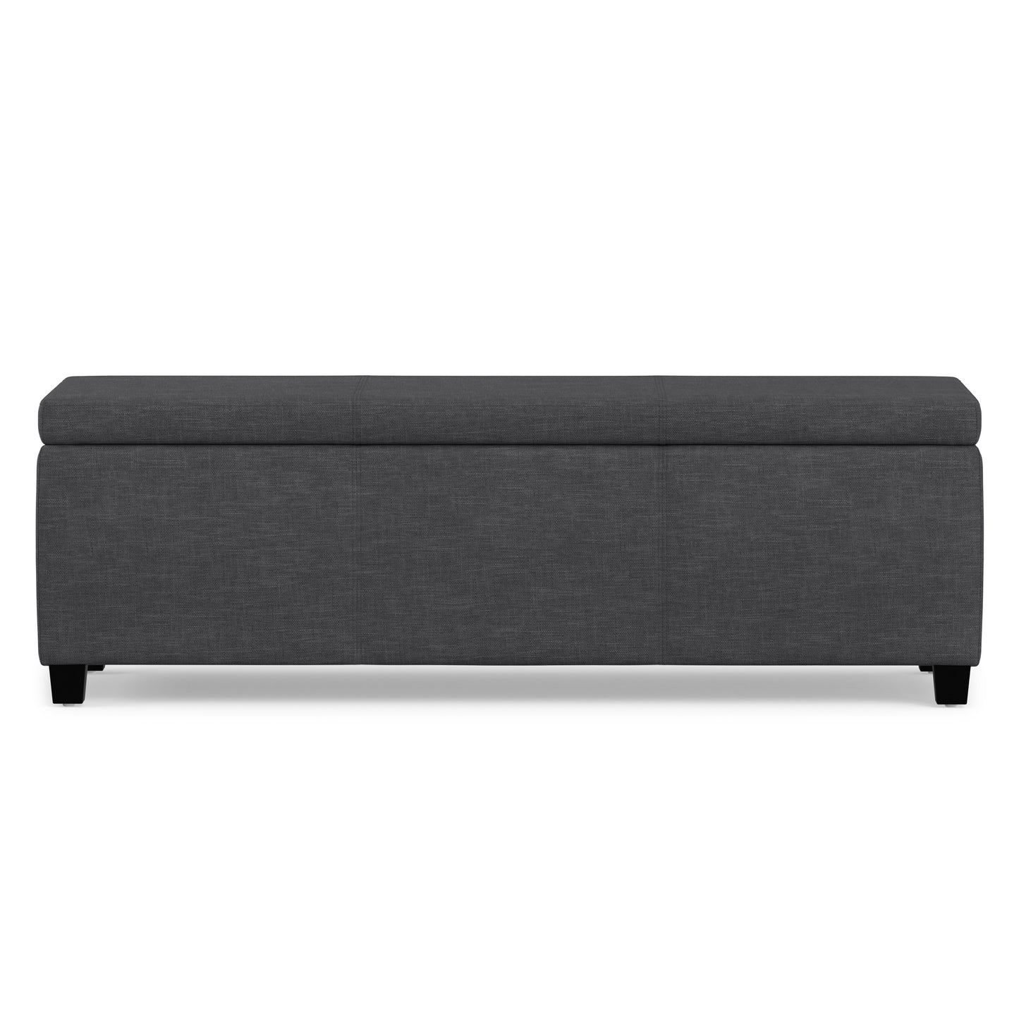 Slate Grey Linen Style Fabric | Avalon Storage Ottoman in Linen