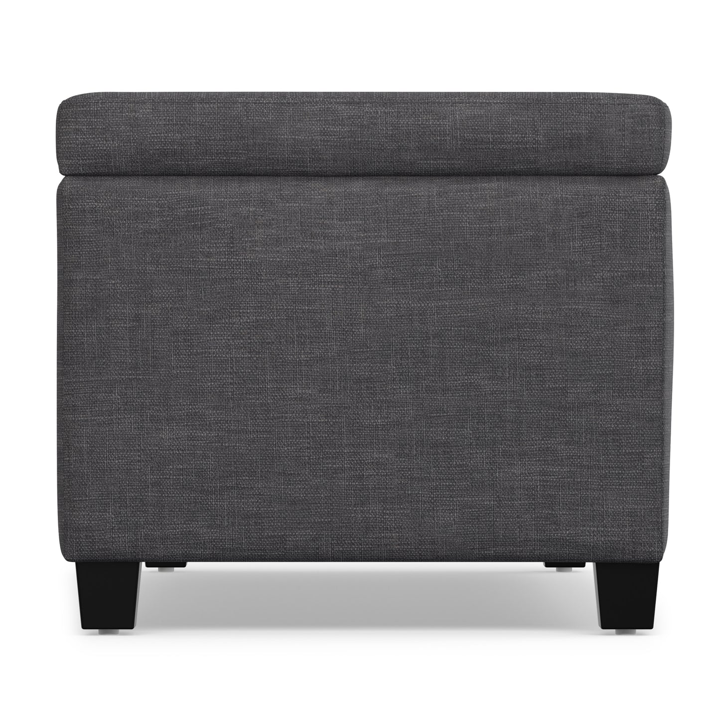 Slate Grey Linen Style Fabric | Avalon Storage Ottoman in Linen