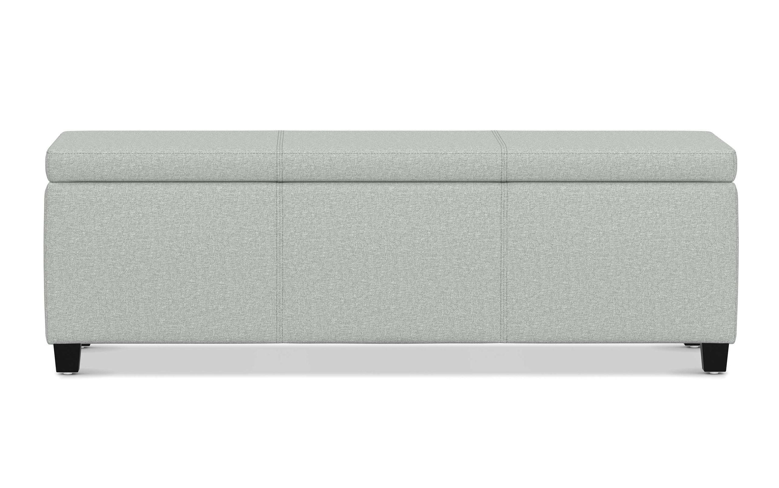 Light Stone Grey Linen Style Fabric | Avalon Storage Ottoman in Linen