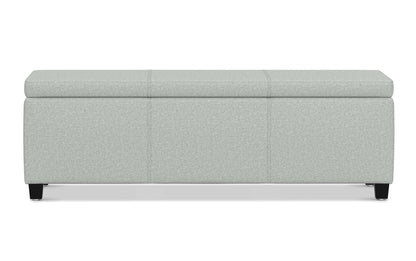 Light Stone Grey Linen Style Fabric | Avalon Storage Ottoman in Linen