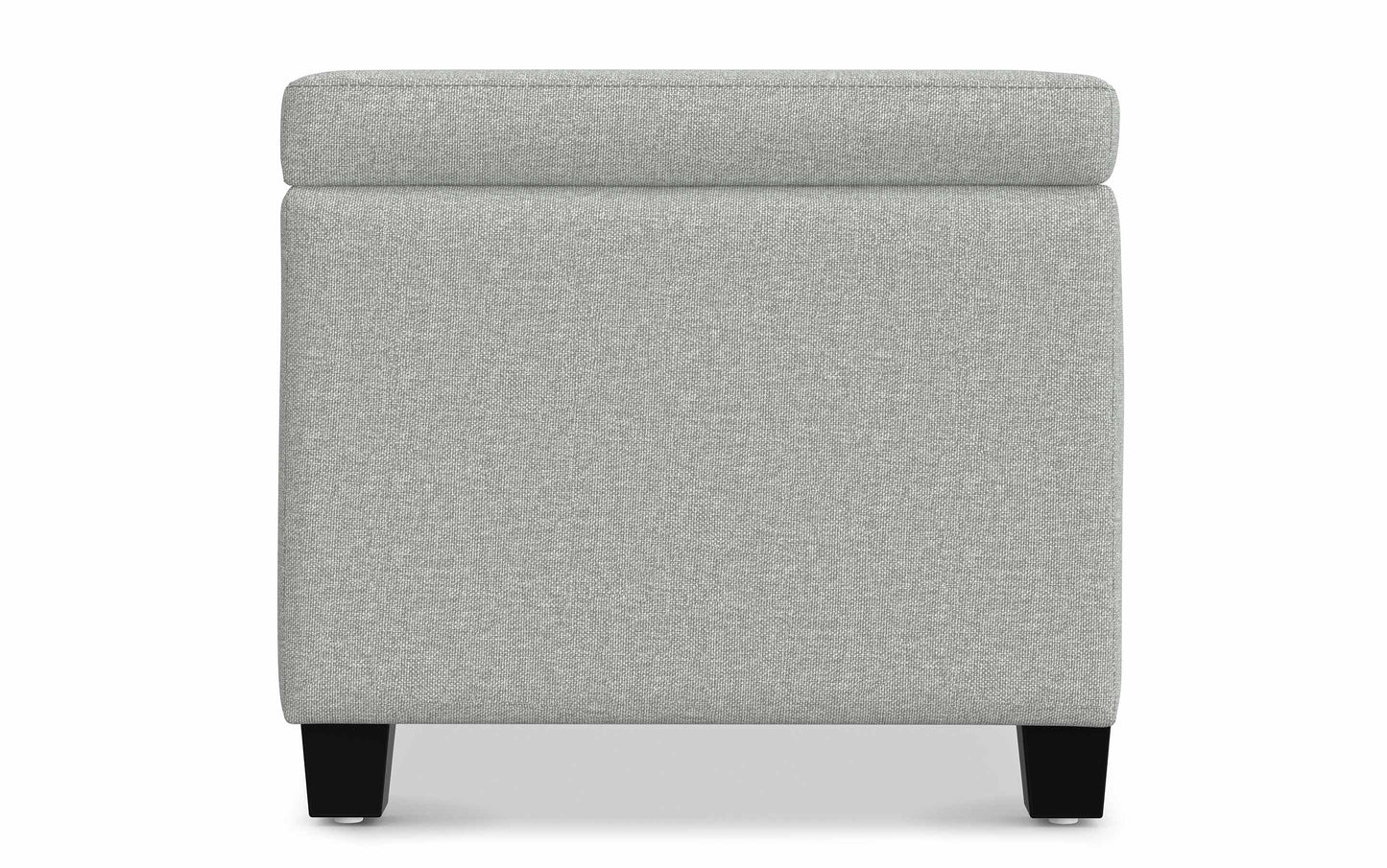 Light Stone Grey Distressed Vegan Leather | Avalon Large Storage Ottoman Bench