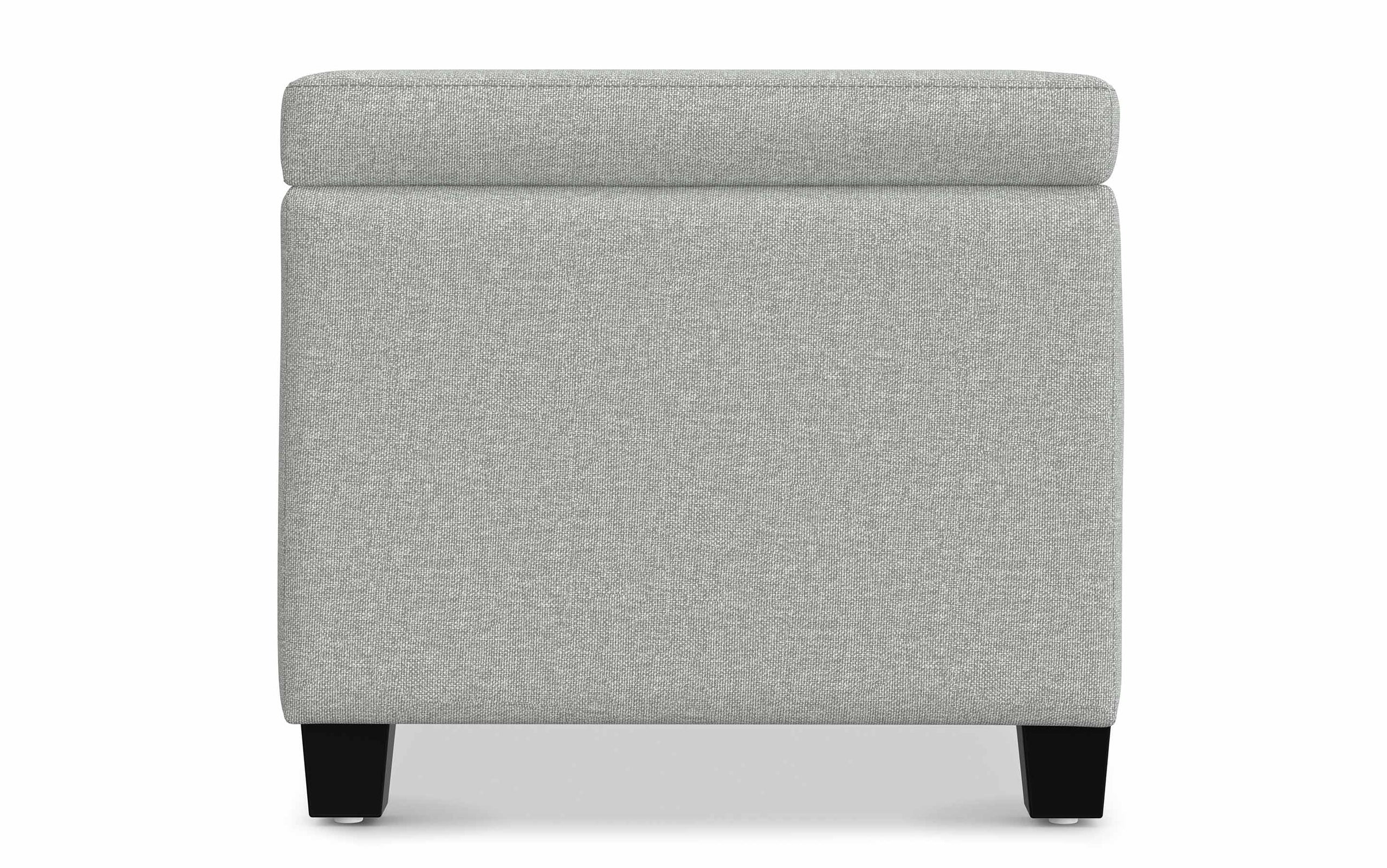 Light Stone Grey Linen Style Fabric | Avalon Storage Ottoman in Linen