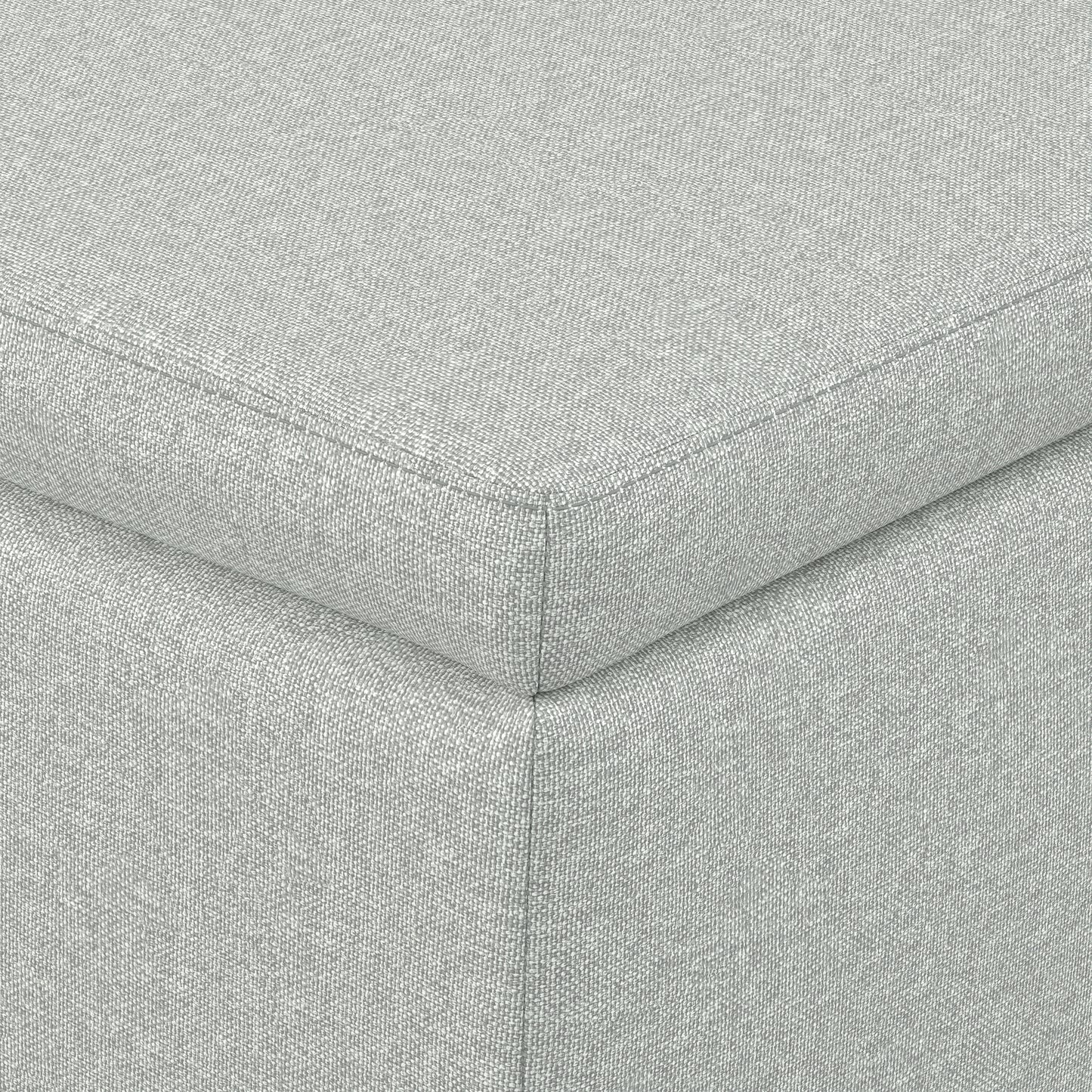 Light Stone Grey Linen Style Fabric | Avalon Storage Ottoman in Linen
